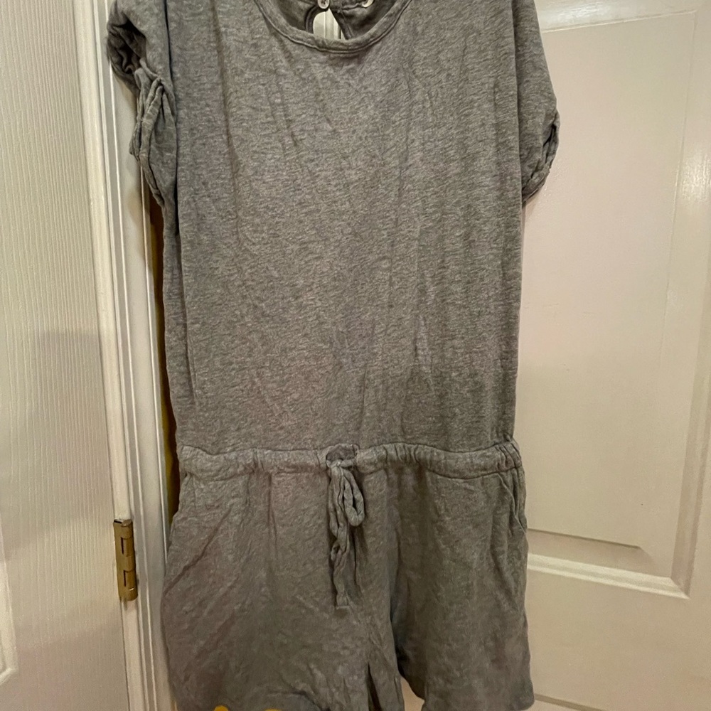 Time and True Sz Lg French Terry Romper
